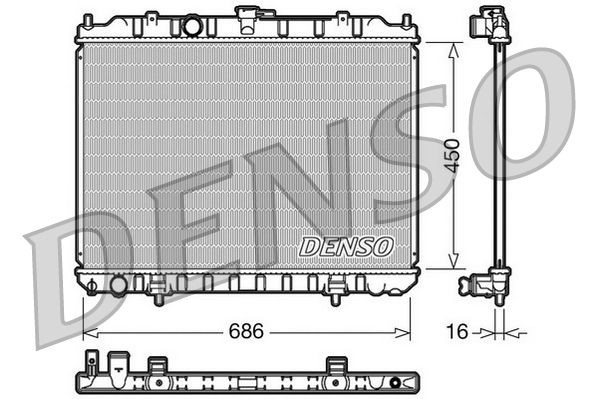 DRM46004 Denso Радіатор охолодження двигуна