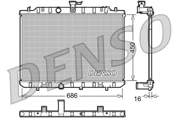 DRM46006 Denso Радіатор охолодження двигуна