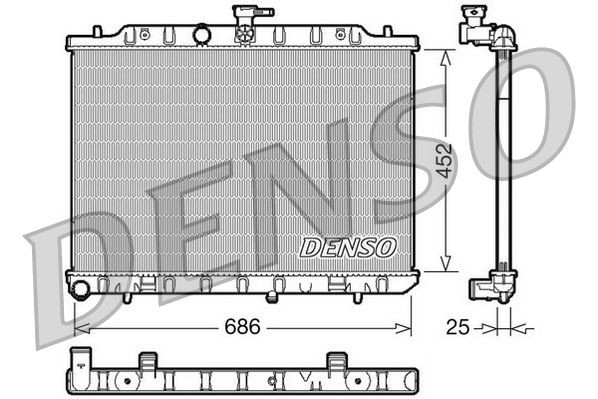 DRM46007 Denso Радіатор охолодження двигуна