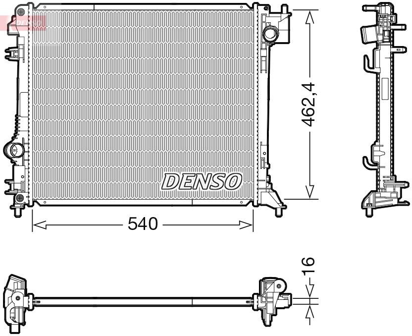 DRM46062 Denso Радіатор охолодження двигуна