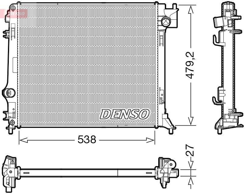 DRM46064 Denso Радіатор охолодження двигуна