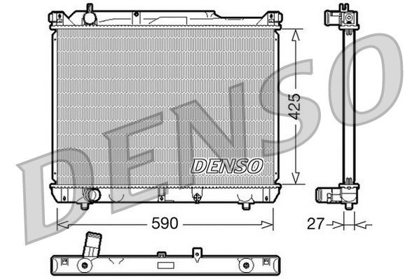 DRM47019 Denso Радіатор охолодження двигуна