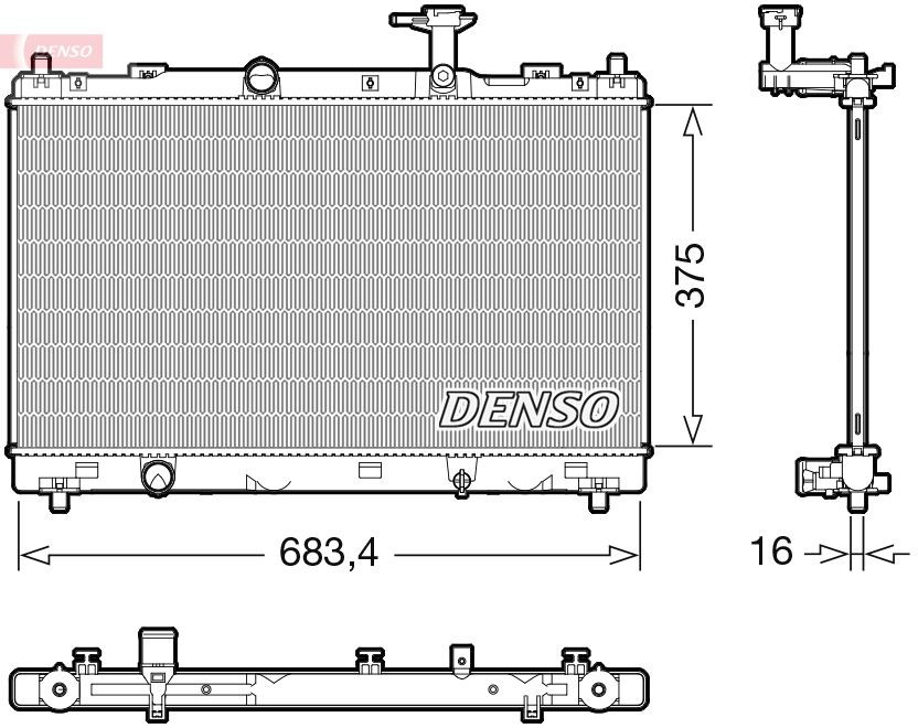 DRM47038 Denso Радіатор охолодження двигуна