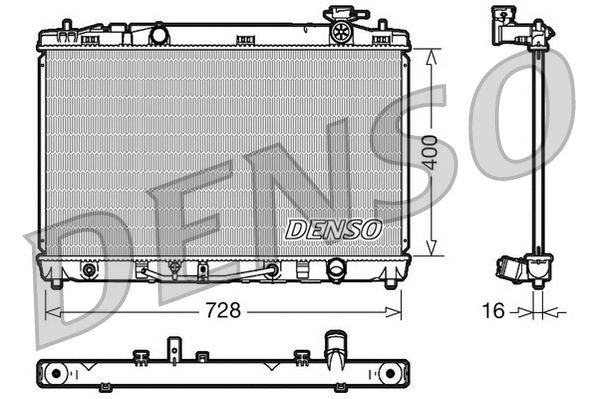 DRM50041 Denso Радіатор охолодження двигуна