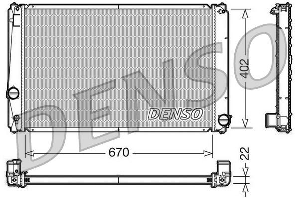 DRM50053 Denso Радіатор охолодження двигуна