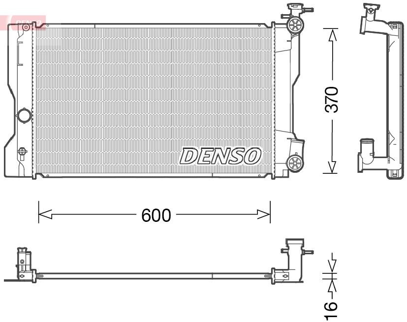 DRM50091 Denso Радіатор охолодження двигуна