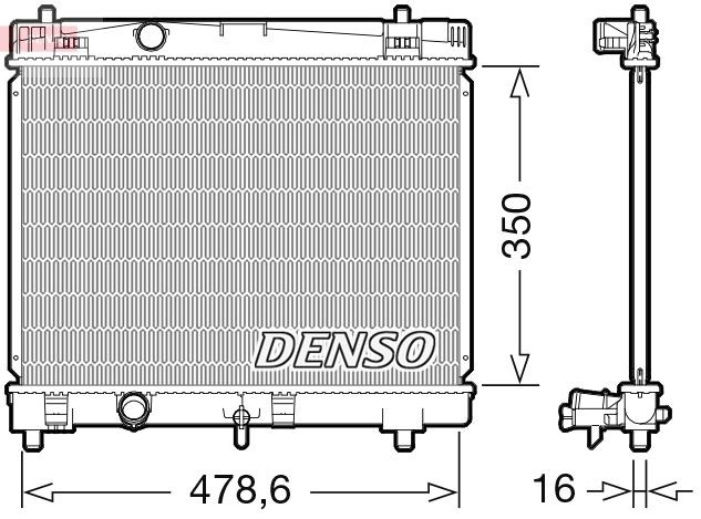 DRM50103 Denso Радіатор охолодження двигуна