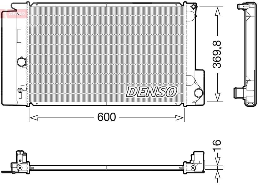 DRM50126 Denso Радіатор охолодження двигуна