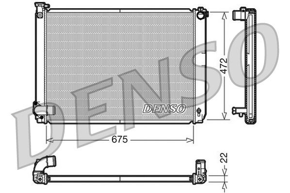 DRM51005 Denso Радіатор охолодження двигуна