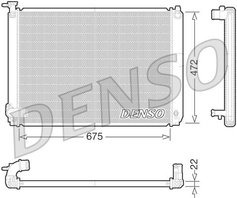DRM51010 Denso Радіатор охолодження двигуна