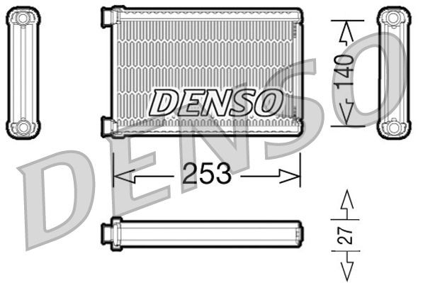 DRR05005 Denso Радіатор опалювача салону