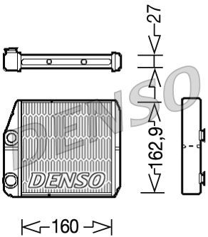 DRR09035 Denso Радіатор пічки (обігрівача), задній