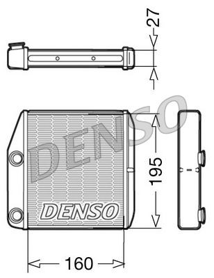 DRR09075 Denso Радіатор опалювача салону