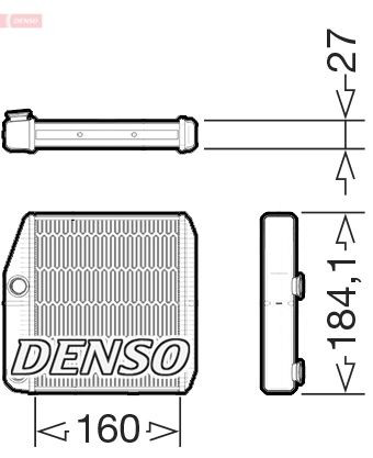 DRR09076 Denso Радіатор опалювача салону
