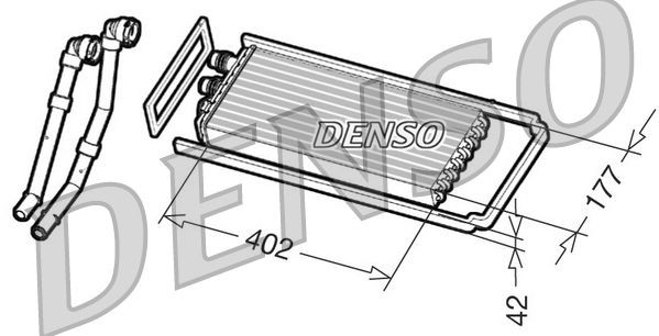 DRR12100 Denso Радіатор опалювача салону