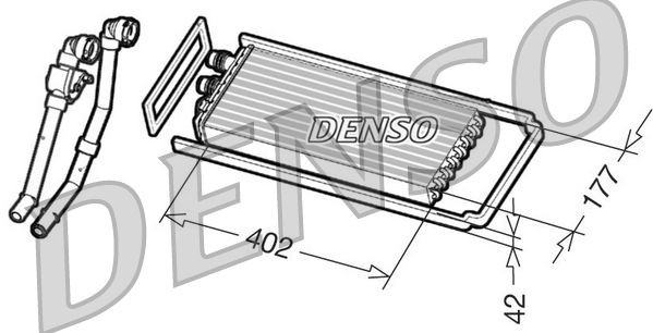 DRR12101 Denso Радіатор опалювача салону