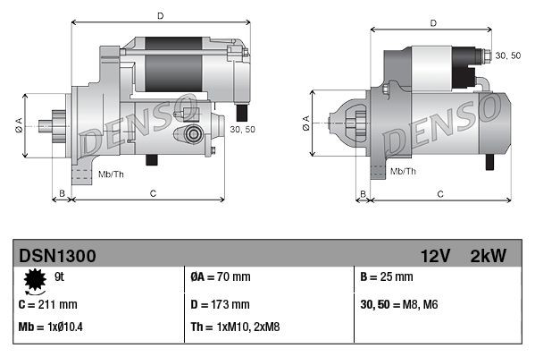 Стартер Denso DSN1300 ціна, від 113.88 USD