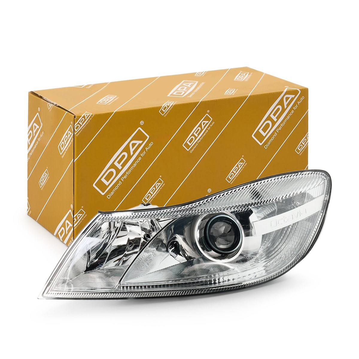 Фара дальнього світла в зборі Skoda Octavia II A5