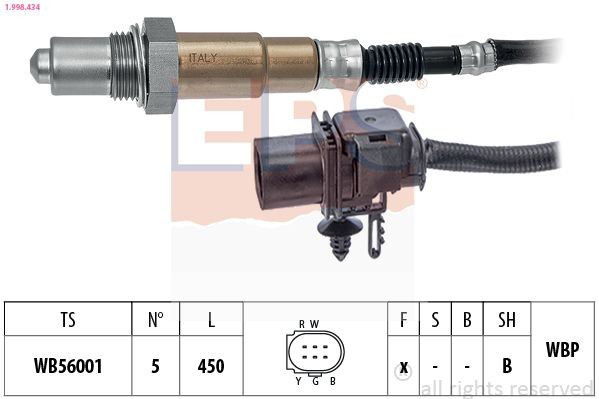 1998434 EPS Лямбдазонд, датчик кисню до каталізатора