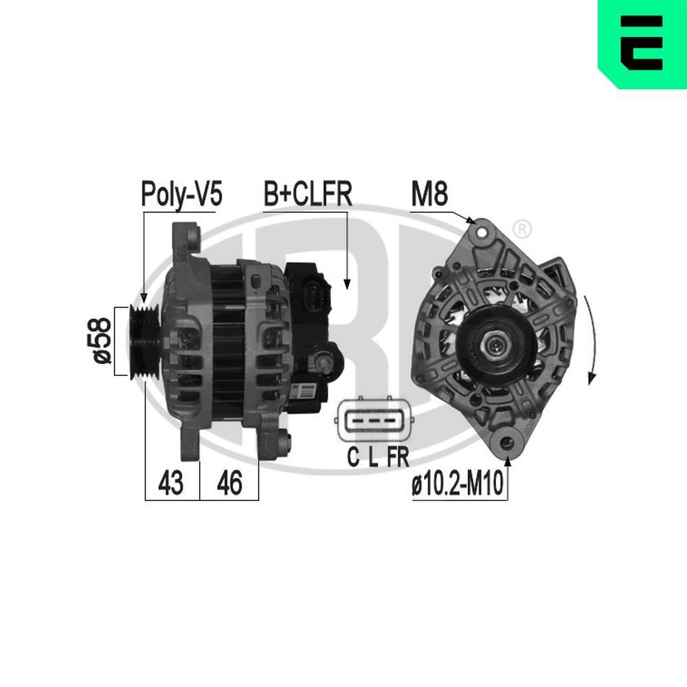 Генератор ERA 209127A ціна, від 160.52 USD