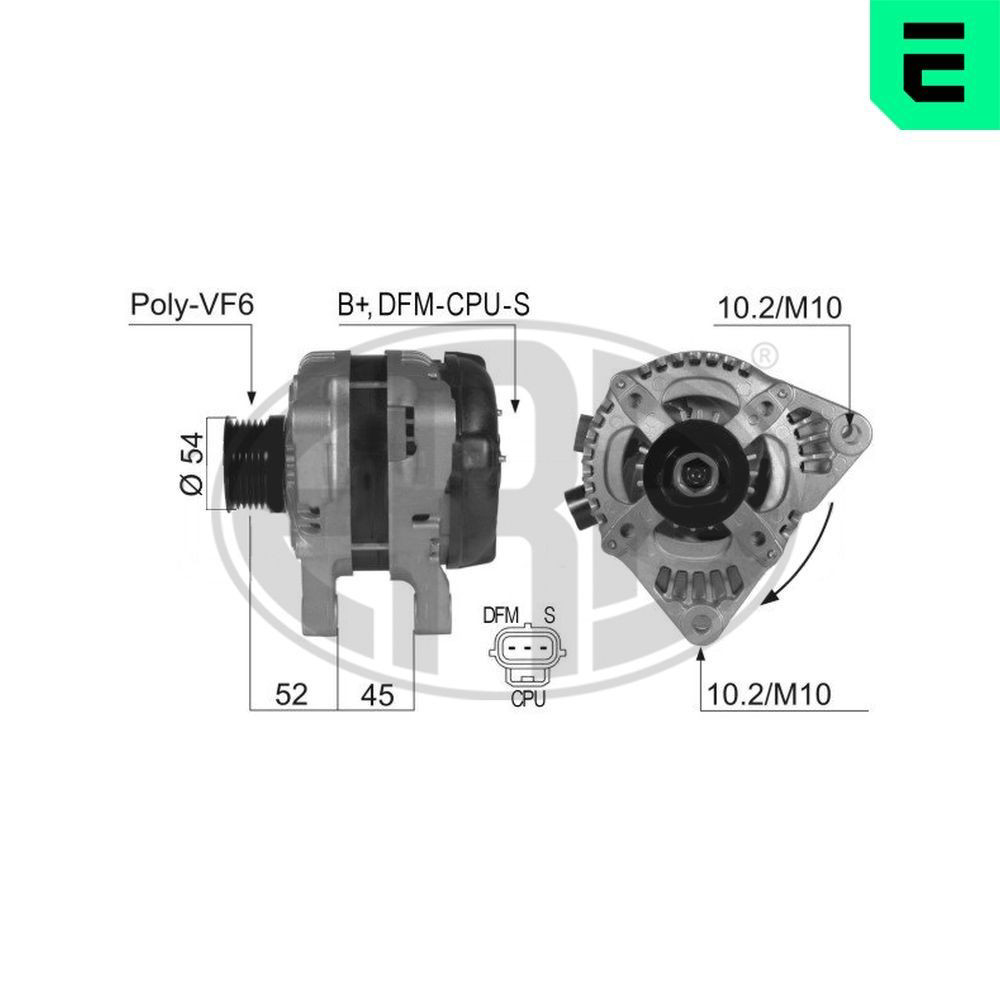 Генератор ERA 210358A ціна, від 155.51 USD