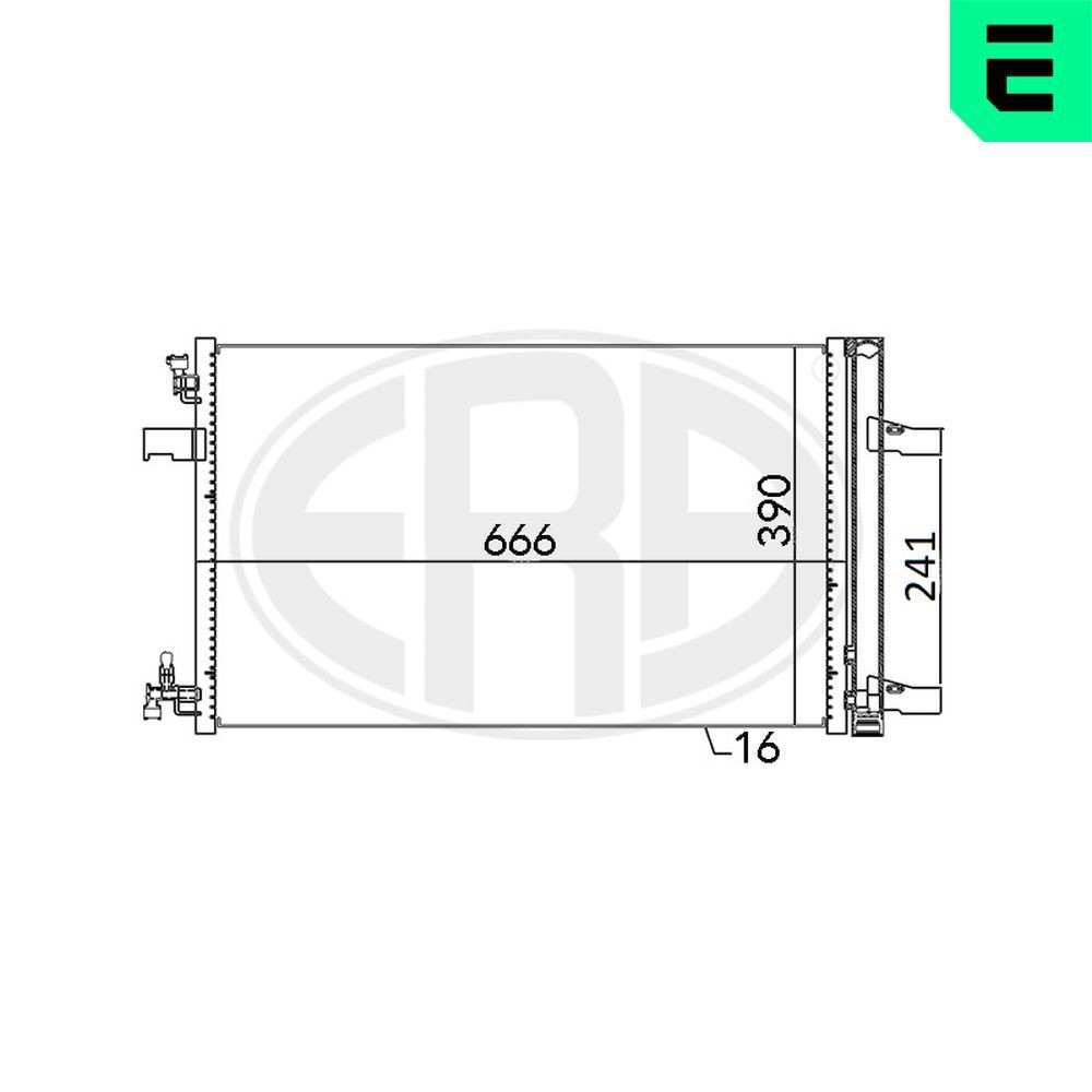 Конденсатор кондиціонера ERA 667053 ціна, від 82.96 USD