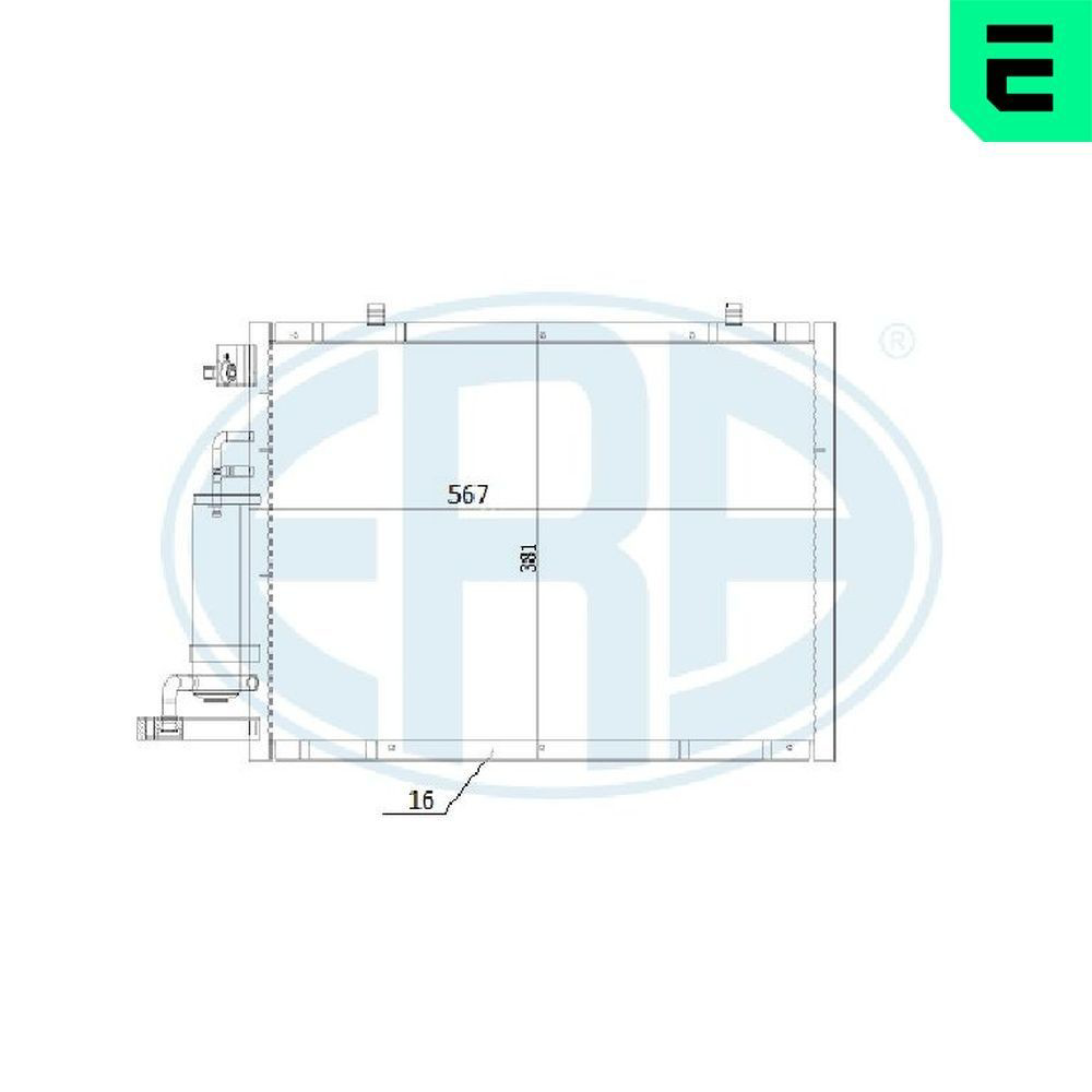 Конденсатор кондиціонера ERA 667281 ціна, від 89.43 USD