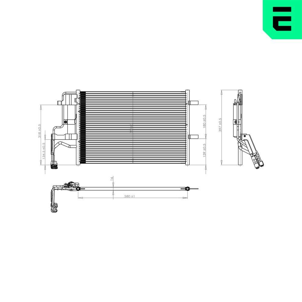 Конденсатор кондиціонера ERA 667380 ціна, від 85.68 USD