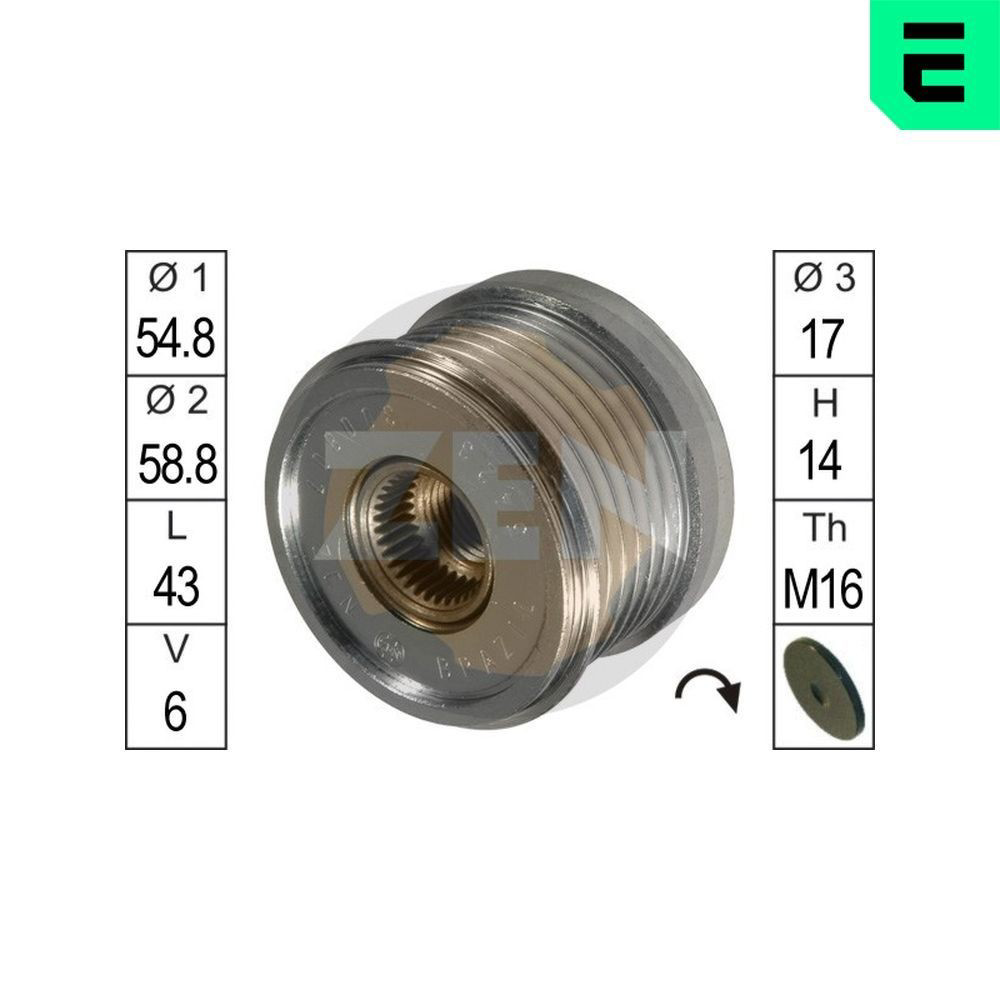 Шків генератора ZN5423 ERA