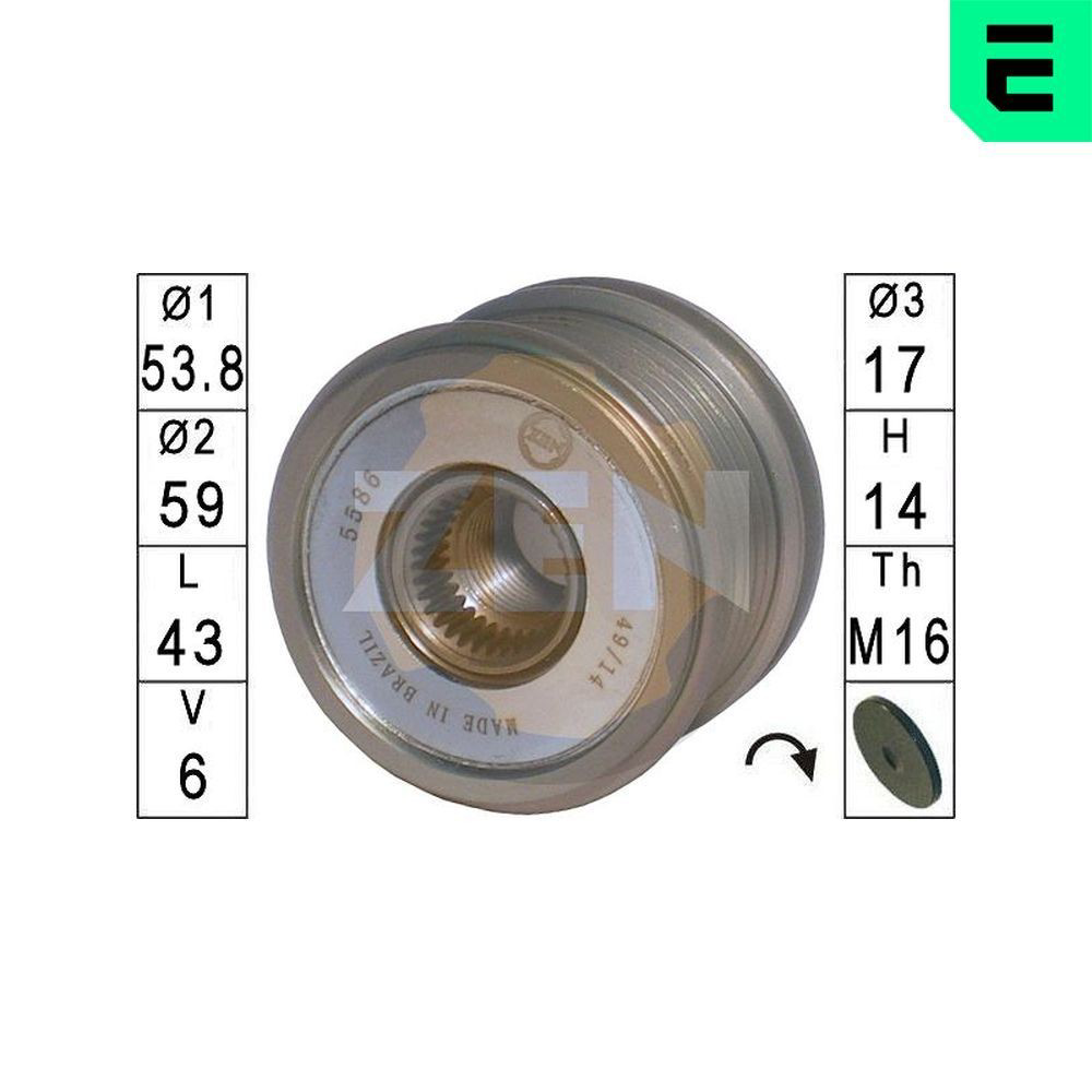 Шків генератора ZN5586 ERA