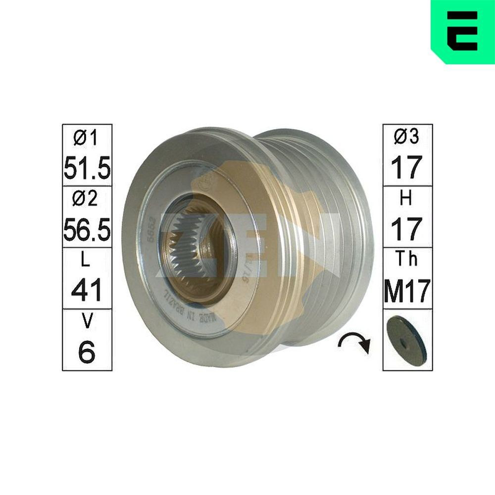 Купити ZN5652 ERA Шків генератора