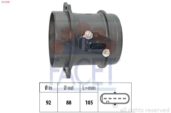 101546 Facet Датчик витрати повітря