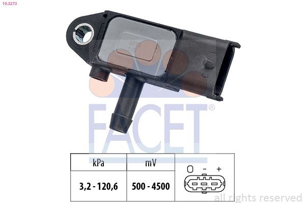 103273 Facet Датчик тиску вихлопних газів