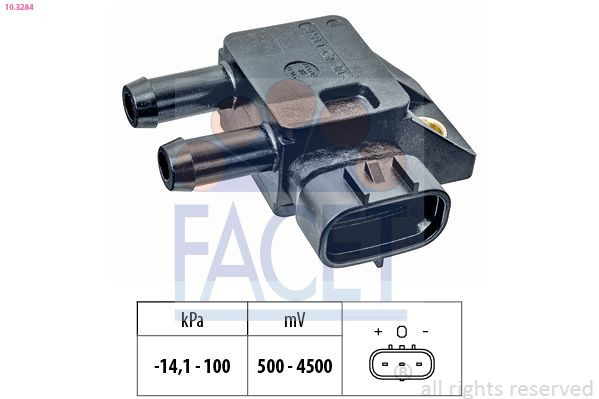 103284 Facet Датчик тиску вихлопних газів