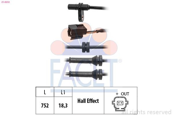 ABS52237 Patron Датчик ABS задній лівий
