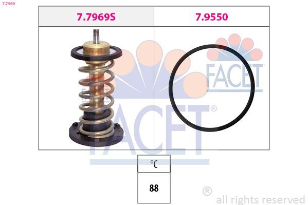 77969 Facet Корпус термостата в зборі