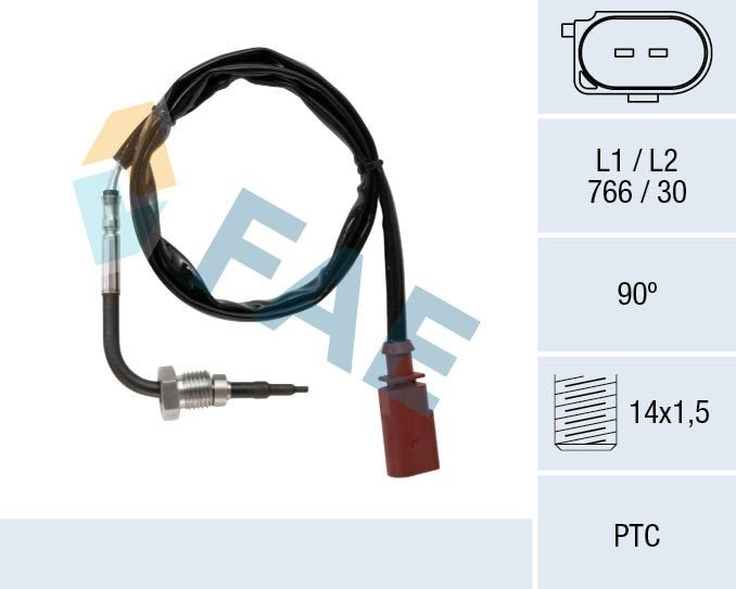 68078 FAE Датчик температури відпрацьованих газів (ВГ), перед фільтром сажі