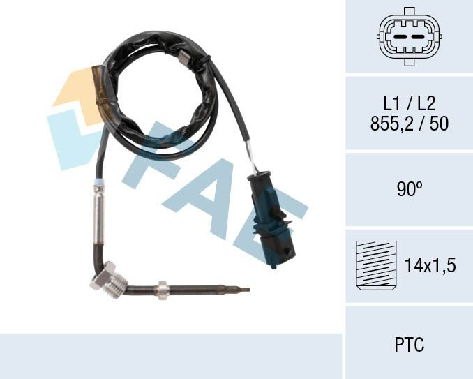 68086 FAE Датчик температури відпрацьованих газів (ВГ), після фільтр сажі