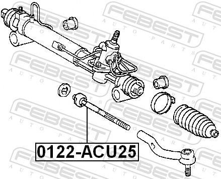 Тяга рульова поперечна Febest 0122ACU25 ціна, від 10.11 USD