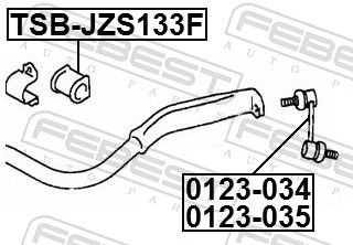 Тяжка стабілізатора, переднього, ліва Febest 0123034 ціна, від 8.48 USD