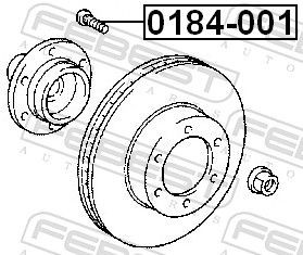 Болт кріплення колеса передній Febest 0184001 ціна, від 2.44 USD