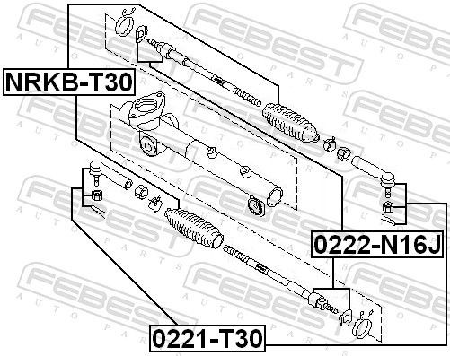 Купити 0221T30 Febest Рульовий наконечник