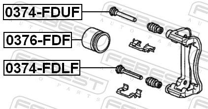 Поршень супорта гальмівного, переднього Febest 0376FDF ціна, від 7.19 USD