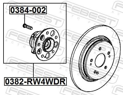Маточини задніх коліс Febest 0382RW4WDR ціна, від 96.67 USD