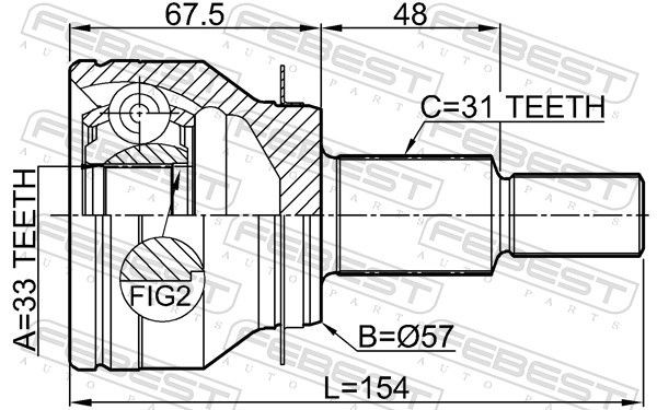 Купити GDB122510 Mazda Шарнір приводу зовнішній