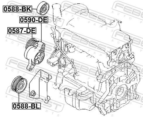 Натягувач приводного ременя Mazda 2 II хетчбек (DE) (2007 - 2014) ціна, від 38.27 USD