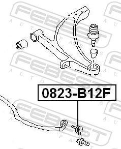 Тяга переднього стабілізатора на Subaru Outback II B12, BE, BH