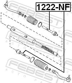 Тяга рульова поперечна Febest 1222NF ціна, від 10.09 USD