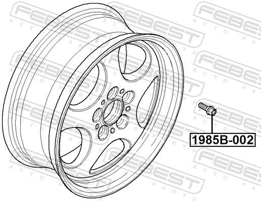 Колісний болт BMW X1 позашляховик (F48) (2015 - 2022) ціна, від 5.18 USD