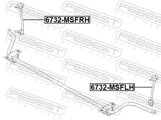 Стійка стабілізатора, переднього, ліва Lemforder LMI42505 ціна, від 14.79 USD